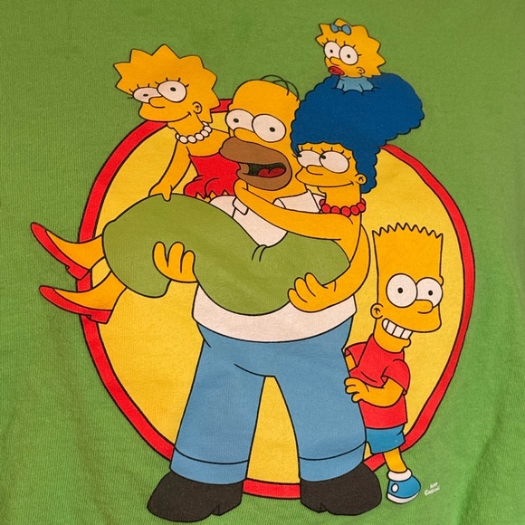 FOX The Simpson ladies green cutoff corp short sleeve T-shirt size XL - Picture 4 of 6